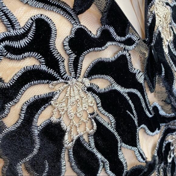 Beaufille Floral Velvet Appliqué Lace Slipdress - Picture 15 of 15